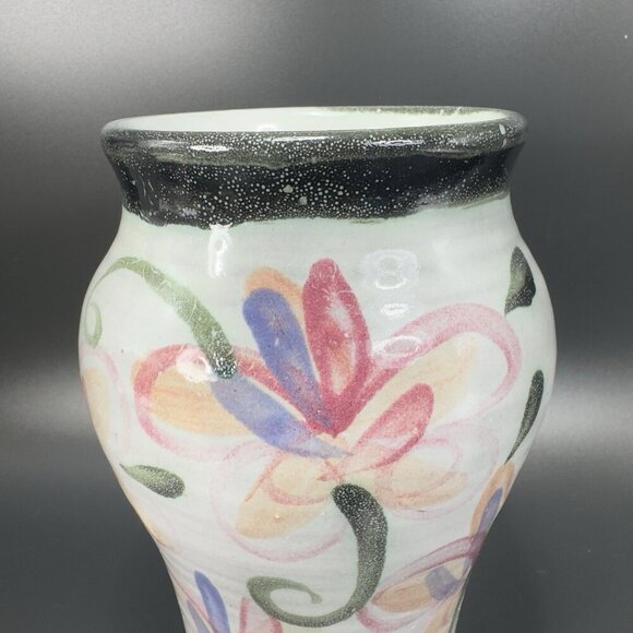 TPG T Puterbaugh Gill Folk Art Pottery RedWare Vase Vessel Hand Made Ceramic VTG - Picture 9 of 14